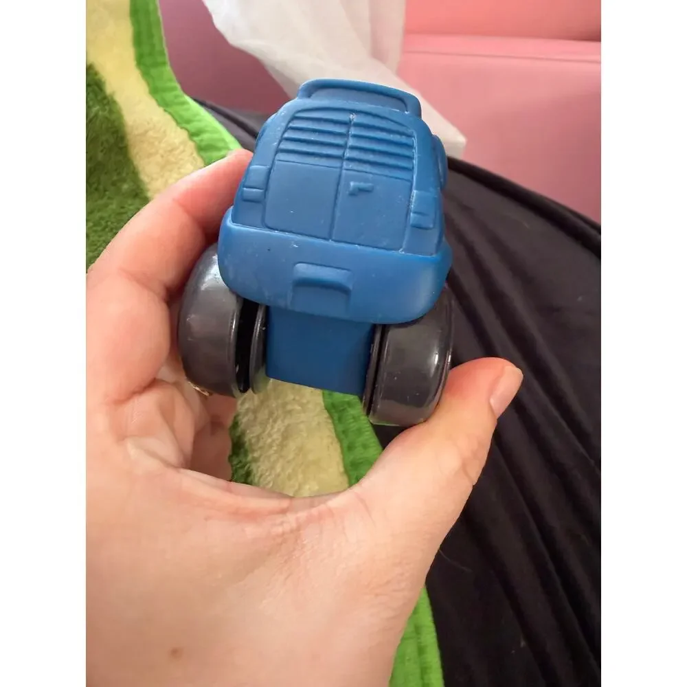 Tonka Chuck & Friends Blue Race Car with Face 2005 Hasbro Chuck the Truck Series